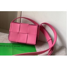 Bottega Veneta Cassette mini bag in Bonbon Intreccio leather
