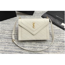 Saint Laurent GABY SATCHEL bag IN White VINTAGE LAMBSKIN