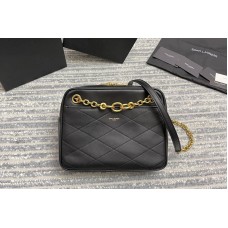 Saint Laurent LE MAILLON SMALL CHAIN BAG IN Black QUILTED LAMBSKIN Saint Laurent LE MAILLON SMALL CHAIN BAG IN Black QUILTED LAMBSKIN