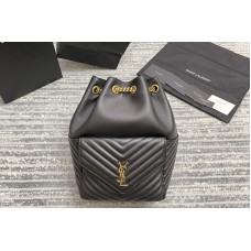 Saint Laurent JOE BACKPACK IN Black LAMÉ LEATHER