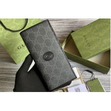 Gucci Long Wallet in Black GG Supreme canvas Gucci Long Wallet in Black GG Supreme canvas