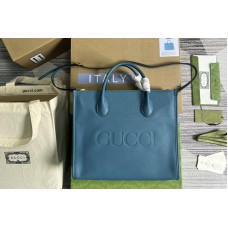 Gucci Small tote Bag with Gucci logo in Blue leather Gucci Small tote Bag with Gucci logo in Blue leather