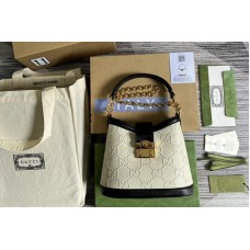 Gucci Small GG shoulder bag in White debossed GG leather Gucci Small GG shoulder bag in White debossed GG leather
