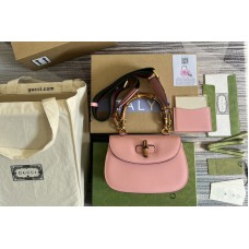 Gucci Small top handle bag with Bamboo in Pink leather Gucci Small top handle bag with Bamboo in Pink leather