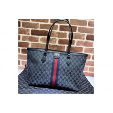 Gucci x Balenciaga Women’s Hacker Medium Tote Bag in black and dark grey canvas jacquard Gucci x Balenciaga Women’s Hacker Medium Tote Bag in black and dark grey canvas jacquard