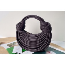 Bottega Veneta Double knot Bag in Black tubular leather