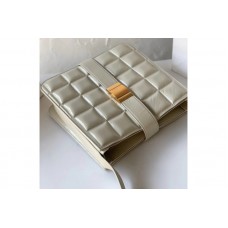 Bottega Veneta padded marie bag in White Calfskin Leather