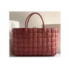 Bottega Veneta Maxi Intreccio Big Tote Bag in Bordeaux Lambskin leather
