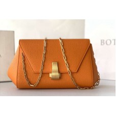 Bottega Veneta Mini BV Angle Shoulder Bags in Orange grainy textured calfskin