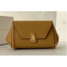 Bottega Veneta Mini BV Angle Shoulder Bags in Dark Lemon grainy textured calfskin