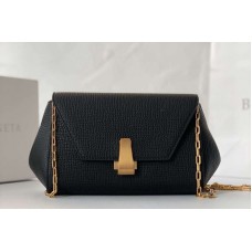 Bottega Veneta Mini BV Angle Shoulder Bags in Black grainy textured calfskin