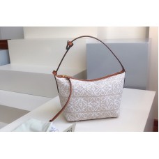 Loewe Small Cubi bag in Anagram jacquard and calfskin Loewe Small Cubi bag in Anagram jacquard and calfskin