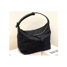 Loewe A Cubi bag in Anthracite/Black Anagram jacquard and calfskin Loewe A Cubi bag in Anthracite/Black Anagram jacquard and calfskin
