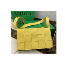 Bottega Veneta Cassette cross-body bag in Buttercup double-face maxi weave Bottega Veneta Cassette cross-body bag in Buttercup double-face maxi weave