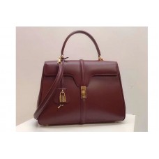 Celine Medium/Small in satinated calfskin Leather Dark Red Celine Medium/Small in satinated calfskin Leather Dark Red