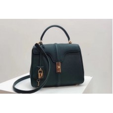 Celine Medium/Small in Grained calfskin Leather Green Celine Medium/Small in Grained calfskin Leather Green