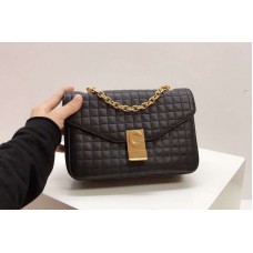 Celine Quilted Calfskin Medium C Bag Black Celine Quilted Calfskin Medium C Bag Black
