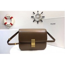Celine Classic Box Small Flap Bag Calf Leather Brown Celine Classic Box Small Flap Bag Calf Leather Brown