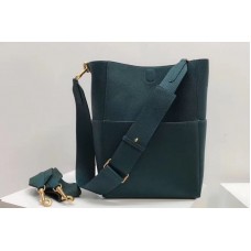 Celine Sangle Bucket Bag in Smooth Calfskin Leather Green Celine Sangle Bucket Bag in Smooth Calfskin Leather Green