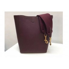 Celine Sangle Small Bucket Bags Soft Grained Calfskin Leather Burgundy Celine Sangle Small Bucket Bags Soft Grained Calfskin Leather Burgundy