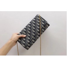 Dior Slutch Wallets blue Dior Oblique jacquard canvas Dior Slutch Wallets blue Dior Oblique jacquard canvas