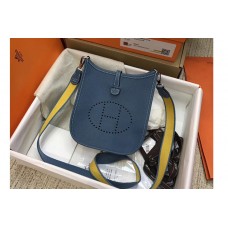 Hermes Evelyne Mini Bag in Denim Blue Togo Leather Hermes Evelyne Mini Bag in Denim Blue Togo Leather