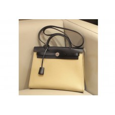 Hermes herbag zip in Black/Yellow Officier canvas and Leather Hermes herbag zip in Black/Yellow Officier canvas and Leather