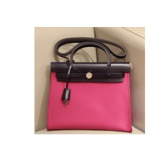 Hermes herbag zip in Black/Pink Officier canvas and Leather Hermes herbag zip in Black/Pink Officier canvas and Leather