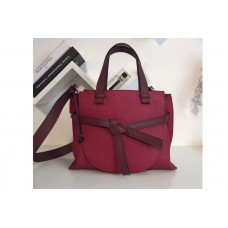 Loewe Gate Top Handle Small Bags Original Leather Raspberry/Wine Loewe Gate Top Handle Small Bags Original Leather Raspberry/Wine