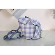 Loewe Bunny Gingham Mini Leather Shoulder Bags Blue Loewe Bunny Gingham Mini Leather Shoulder Bags Blue
