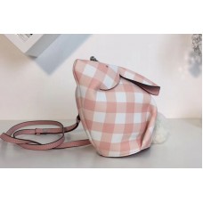Loewe Bunny Gingham Mini Leather Shoulder Bags Pink Loewe Bunny Gingham Mini Leather Shoulder Bags Pink