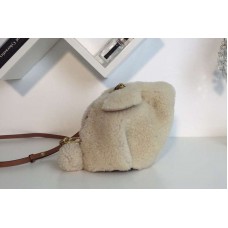 Loewe Bunny Mini Bag Shearling White Loewe Bunny Mini Bag Shearling White