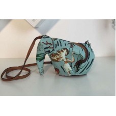 Loewe Elephant Mini Bag Classic Calf Leather Green Loewe Elephant Mini Bag Classic Calf Leather Green