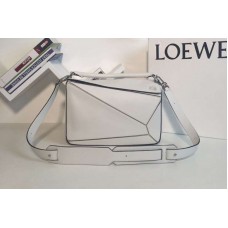 Loewe Puzzle Bags Original Calf Leather White Loewe Puzzle Bags Original Calf Leather White