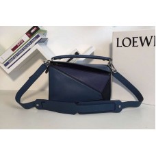 Loewe Puzzle Small Bags Original Calf Leather Blue/Black Loewe Puzzle Small Bags Original Calf Leather Blue/Black
