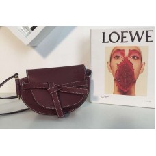 Loewe Mini Gate Bags Original Soft Calf Leather Wine Loewe Mini Gate Bags Original Soft Calf Leather Wine