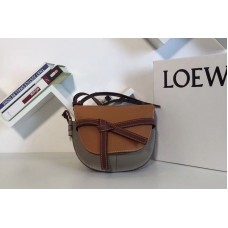 Loewe Gate Small Bags Original Leather Amber/Light Grey/Rust Colour Loewe Gate Small Bags Original Leather Amber/Light Grey/Rust Colour