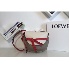 Loewe Gate Small Bags Original Leather White/Grey Loewe Gate Small Bags Original Leather White/Grey