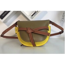Loewe Gate Small Bags Original Leather Leaf/Yellow Loewe Gate Small Bags Original Leather Leaf/Yellow