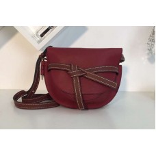 Loewe Gate Small Bags Original Soft Calf Leather Wine Loewe Gate Small Bags Original Soft Calf Leather Wine