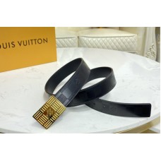 Louis Vuitton M0023U Damier Plate 35mm reversible belt in Damier Infini With Gold Buckle