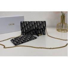 Christian Dior Sior Saddle wallet in Blue Dior Oblique Jacquard Christian Dior Sior Saddle wallet in Blue Dior Oblique Jacquard