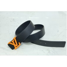 Louis Vuitton M0226V Optic 40mm reversible belt in Black Calf leather With Orange Buckle