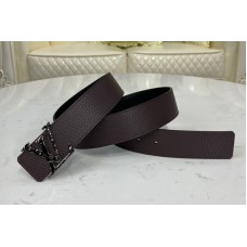 Louis Vuitton M0273V Facets 40mm reversible belt in Burgundy Red/Black calf leather With PVD Buckle Louis Vuitton M0273V Facets 40mm reversible belt in Burgundy Red/Black calf leather With PVD Buckle