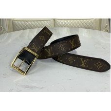 Louis Vuitton M0283V Reverso 40mm reversible belt In Monogram/Brown With Gold Buckle Louis Vuitton M0283V Reverso 40mm reversible belt In Monogram/Brown With Gold Buckle