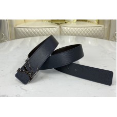Louis Vuitton M0292V Facets 40mm reversible belt In Navy Blue/Chocolate Brown With PVD Buckle Louis Vuitton M0292V Facets 40mm reversible belt In Navy Blue/Chocolate Brown With PVD Buckle