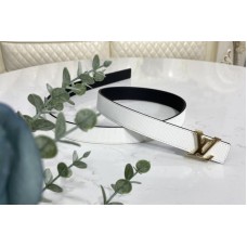 Louis Vuitton M0305V Iconic Pearlfection 25mm Reversible belt In Black/White Calf leather Louis Vuitton M0305V Iconic Pearlfection 25mm Reversible belt In Black/White Calf leather