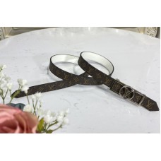 Louis Vuitton M0318U Dauphine 25mm Reversible belt in Monogram/White With Silver Buckle Louis Vuitton M0318U Dauphine 25mm Reversible belt in Monogram/White With Silver Buckle