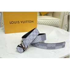 Louis Vuitton M0342V Initiales 40mm reversible belt in Antarctica Silver/Black Damier Graphite canvas With Silver Buckle Louis Vuitton M0342V Initiales 40mm reversible belt in Antarctica Silver/Black Damier Graphite canvas With Silver Buckle