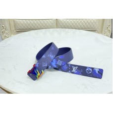 Louis Vuitton M0359V Shape 40mm reversible belt in Navy Blue Monogram canvas With Multicolor Buckle Louis Vuitton M0359V Shape 40mm reversible belt in Navy Blue Monogram canvas With Multicolor Buckle